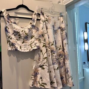 Reformation Anatolia Linen Two Piece Ivory - Size 2